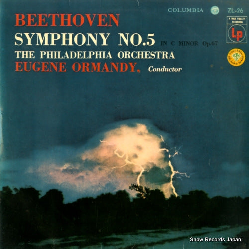 ORMANDY, EUGENE beethoven; symphony no.5 ZL-26