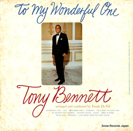 BENNETT, TONY to my wonderful one 22AP2724