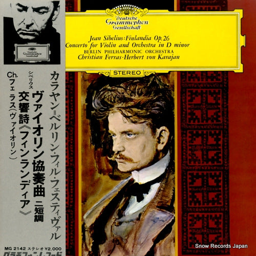 KARAJAN, HERBERT VON sibelius; finlandia op.26, concerto for violin and orchestra in d minor MG2142