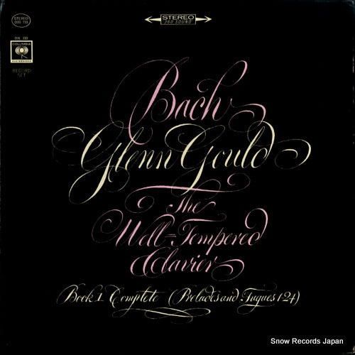 GOULD, GLENN bach; the well-tempered clavier, book 1 (complete) D3S733