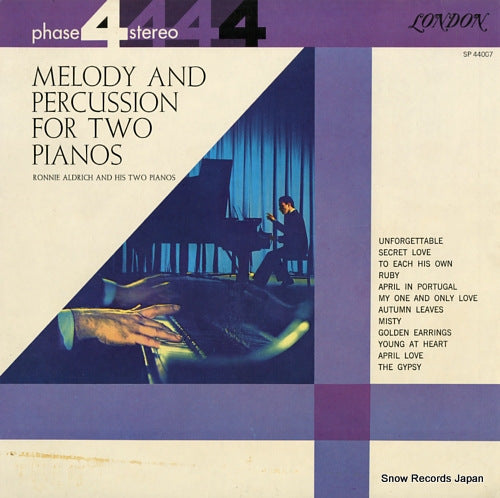 ALDRICH, RONNIE melody and percussion for two pianos SP44007