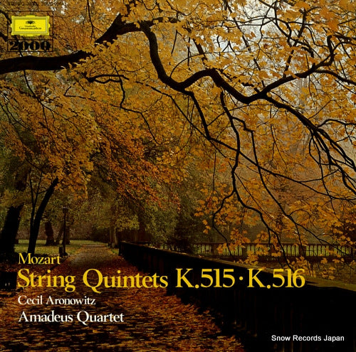 AMADEUS QUARTET mozart; string quintets k.515, k.516 20MG0364