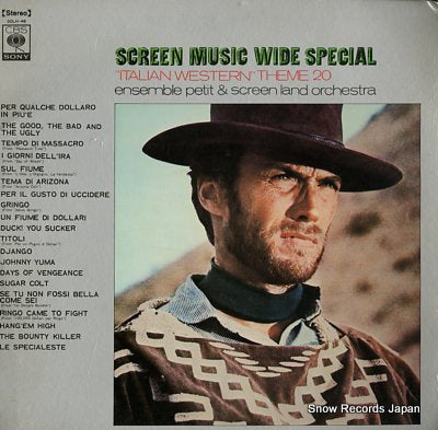ENSEMBLE PETIT AND SCREEN LAND ORCHESTRA screen music wide special italian western theme 20 SOLH-46