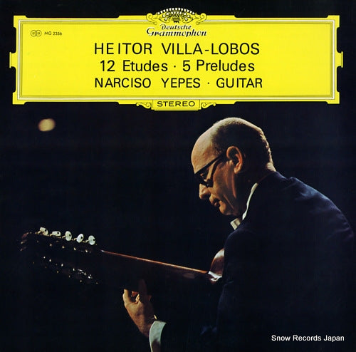 YEPES, NARCISO villa-lobos; 12 etudes, 5 preludes MG2356