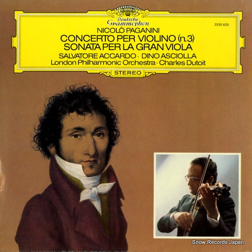 ACCARDO, SALBATORE paganini; concerto per violino n.3 2530629