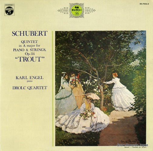 DAS DROLC QUARTETT schubert; quintet in a major for piano & strings, op.114 "trout" OC-7036-K