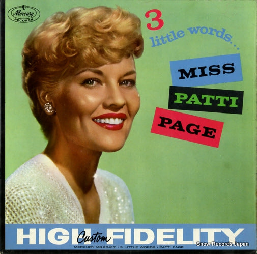 PAGE, PATTI 3 little words... miss patti page MG20417