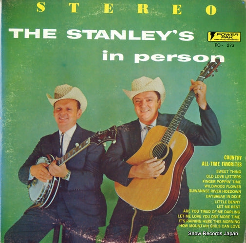 STANLEY BROTHERS, THE the stanley's in person PO-273