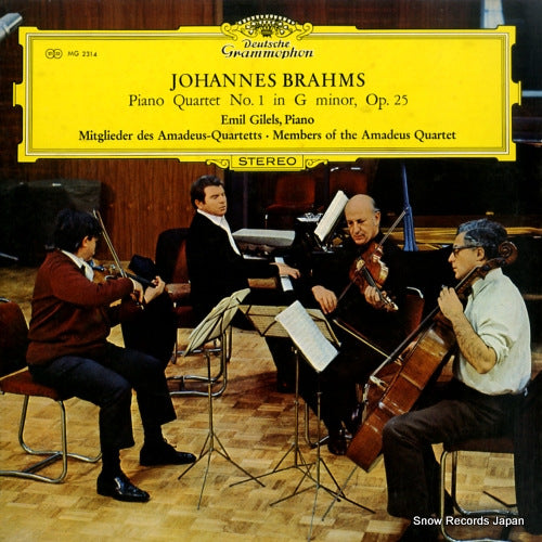 GILELS, EMIL brahms; piano quartet no.1 in g minor, op.25 MG2314