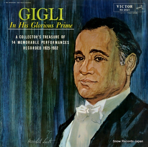 GIGLI, BENIAMINO in his glorious prime RA-2021