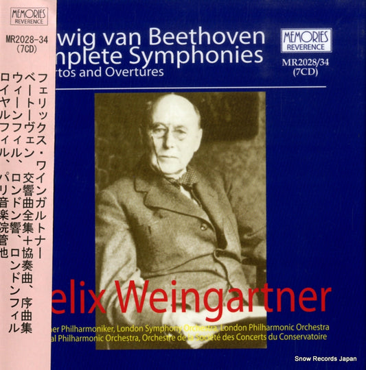WEINGARTNER, FELIX beethoven; complete symphonies MR2028