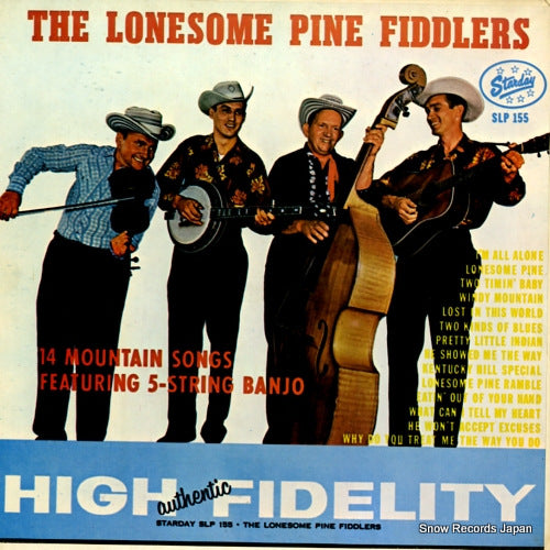 LONESOME PINE FIDDLERS, THE 14 mountain songs featuring 5-string banjo SLP155
