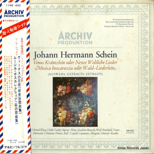 KNOTHE, DIETRICH schein; venus krantzlein oder newe weltliche lieder 1198432 / 198432