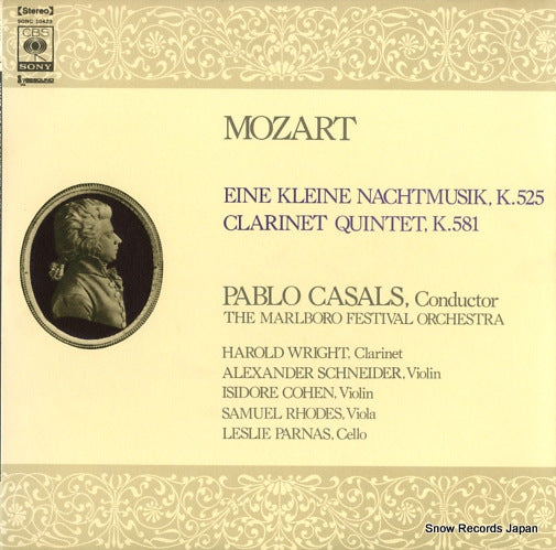 CASALS, PABLO mozart; eine kleine nachtmusik k.525/clarinet quintet k.581 SONC10423