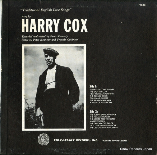 COX, HARRY traditional english love songs FSB-20