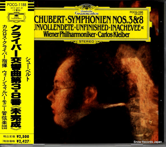 KLEIBER, CARLOS schubert; symphonien nos.3 & 8 POCG-1188