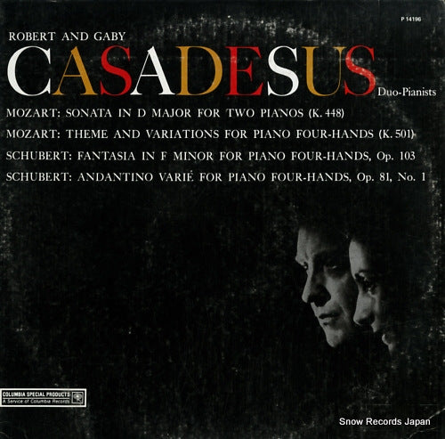 CASADESUS, ROBERT AND GABY mozart; sonata in d major for two pianos P14196