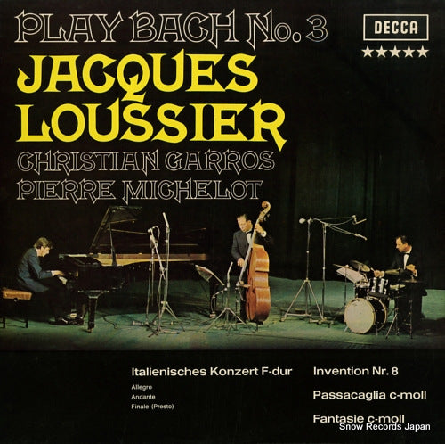 LOUSSIER, JACQUES play bach no.3 SLK16669-P