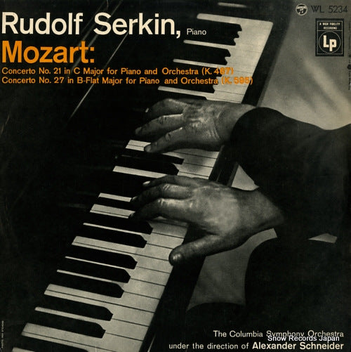 SERKIN, RUDOLF mozart; concerto no.21/no.27 WL5234