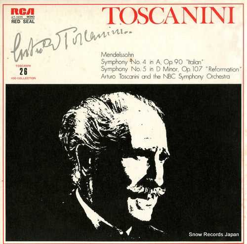 TOSCANINI, ARTURO mendelssohn; symphony no.4 in a, op.90 "italian" AT-1026