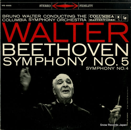 WALTER, BRUNO beethoven; symphony no.5 & no.4 MS6055