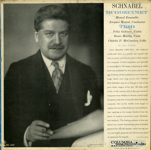 MONOD, JACQUES schnabel; duodecimet/trio ML5447