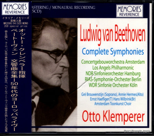 KLEMPERER, OTTO beethoven; complete symphonies MR2090