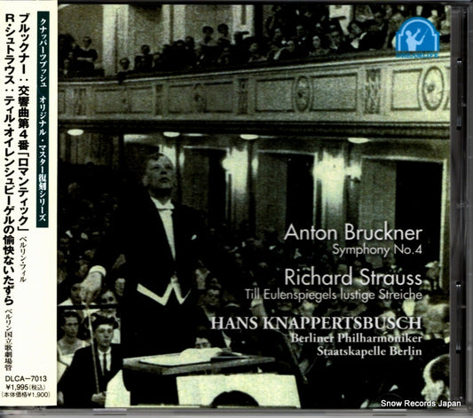 KNAPPERTSBUSCH, HANS bruckner; symphony no.4 DLCA-7013