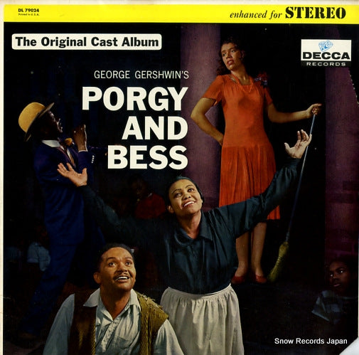 ORIGINAL CAST ALBUM porgy and bess DL79024