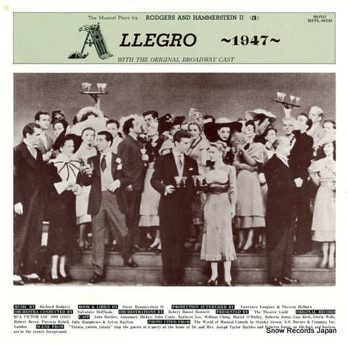 RODGERS AND HAMMERSTEIN llegro 1947 MFPL-86Y03