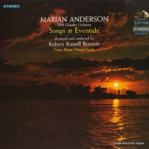 ANDERSON, MARIAN songs at eventide SHP-2416
