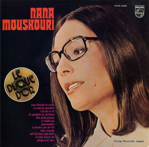 MOUSKOURI, NANA le disque d'or de nana mouskouri FDX-244