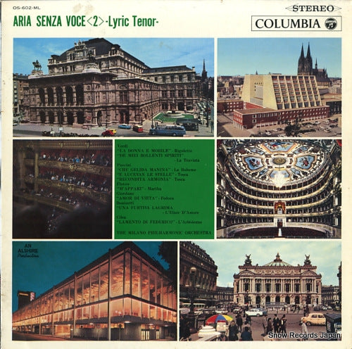 MILANO, PHILHARMONIC ORCHESTRA THE aria senza voce 2 lyric tenor OS-602-ML