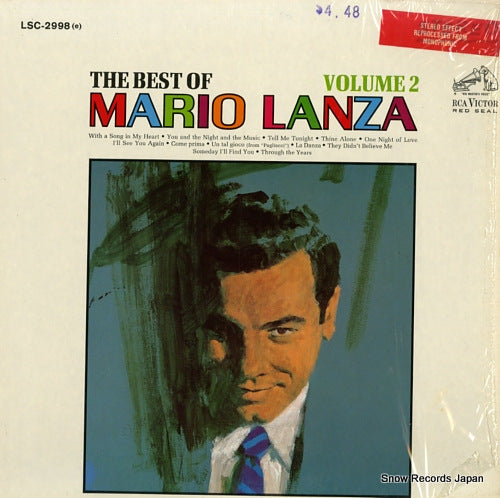 LANZA, MARIO the best of mario lanza volume 2 LSC-2998(E)