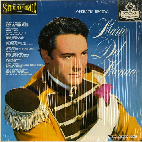 DEL MONACO, MARIO mario del monaco operatic recital OS25021