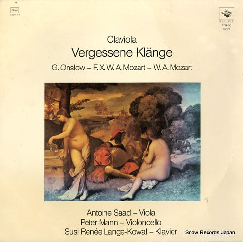 SAAD, ANTOINE claviola vergessene klange CLVLP1