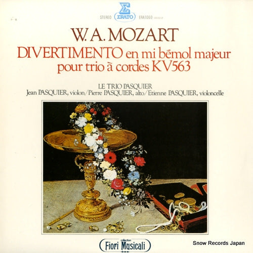 TRIO PASQUIER, LE mozart; divertimento en mi bemol majeur pour trio a cordes ERA-1060
