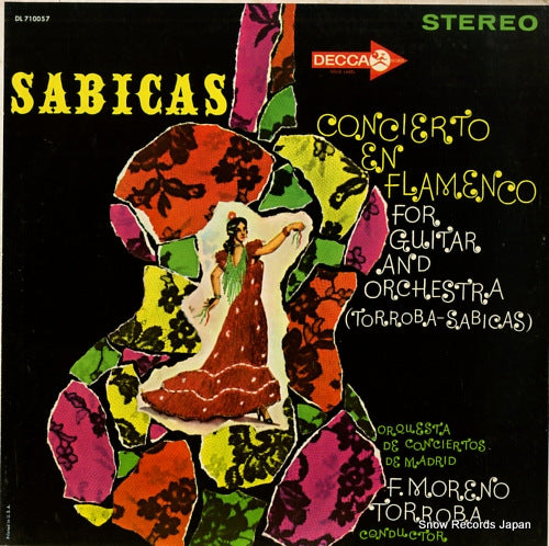 TORROBA, MORENO / SABICAS concierto en flamenco for guitar and orchestra DL710057