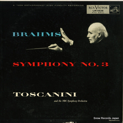 TOSCANINI, ARTURO brahms; symphony no.3 LM-1836
