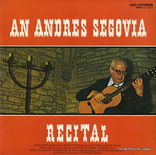 SEGOVIA, ANDRES an andres segovia recital VIC-3082