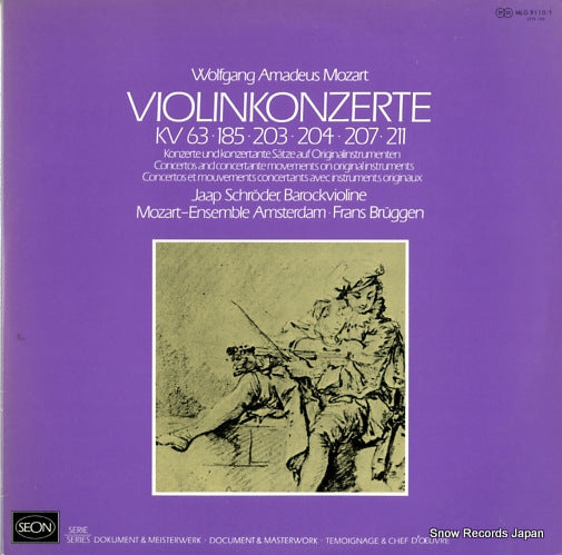 BRUGGEN, FRANS mozart; violinkonzerte kv.63, 185, 203, 204, 207, 211 MLG9110