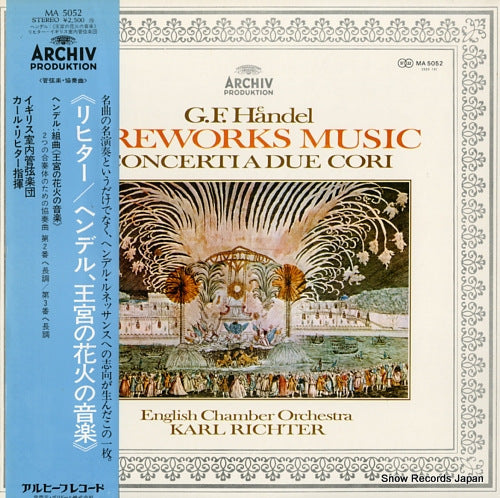 RICHTER, KARL handel; fireworks music concerti a due cori MA5052
