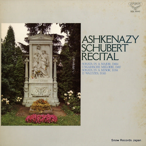 ASHKENAZY, VLADIMIR ashkenazy schubert recital SOL9043