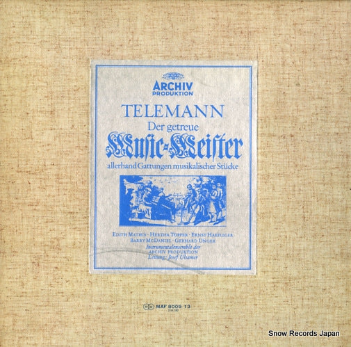 ULSAMER, JOSEF telemann; der getreue music-meister MAF8009
