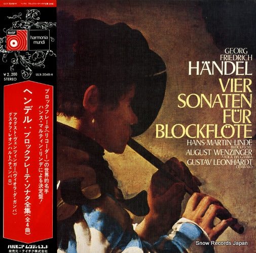 LINDE, HANS-MARTIN handel; vier sonaten fur blockflote ULX-3048-H