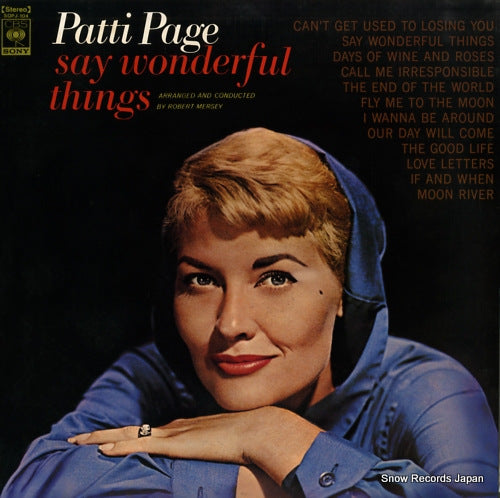 PAGE, PATTI say wonderful things SOPJ-104
