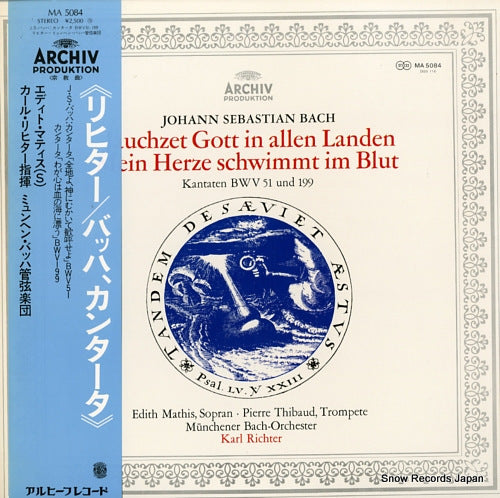 RICHTER, KARL bach; kantate "jauchzet gott in allen landen" bwv51 MA5084