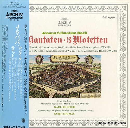 RICHTER, KARL bach; kantaten ich armer mensch, ich sundenknecht bwv55 MA5073