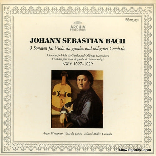 MULLER, EDUARD bach; sonaten fur viola da gamba und obligates cembalo MA5119