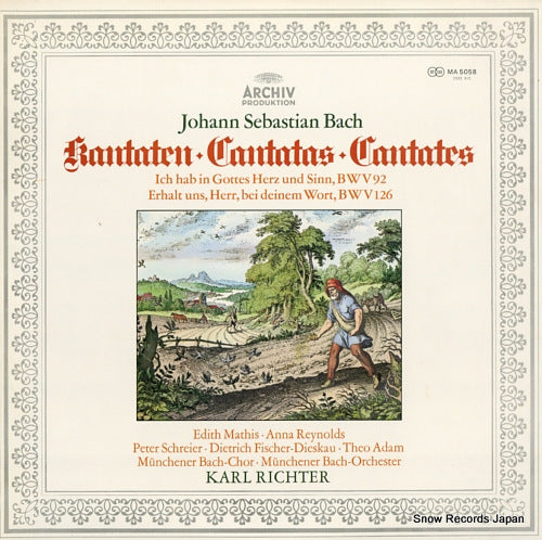 RICHTER, KARL bach; kantate "ich hab in gottes herz und sinn" bwv92 MA5058